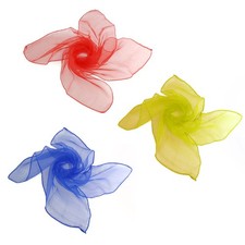  Nuolux 12pcs Embarbe de jonglerie carrée ourleuse (jaune + rouge + orange +