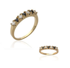 Bague Alliance Pierres saphirs