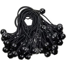 x12 Tendeurs Élastique à Boule Noir Fixation pour Bâche Remorque Tente Camping