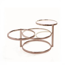 Table basse pivotante en verre