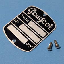 Plaque constructeur peugeot - constructeur,