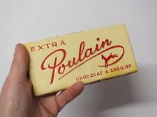 Rare tablette de chocolat Poulain, années 50, chèque Tintin, Collection vintage