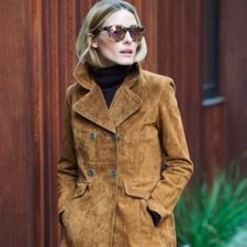 Zara Daim Blouson Marron Clair Tobacco Olivia Palermo Bloggers Taille S Ru 8