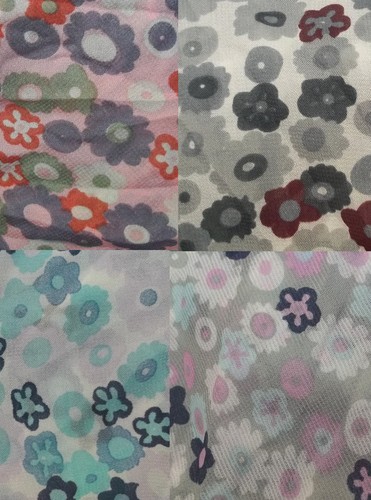 Foulard fleurs naïves - fleurs,