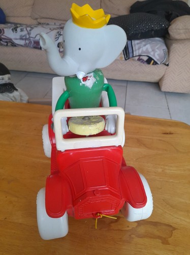 Ancien jouet tirer - à, babar