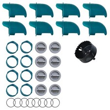 Mangeoires de Poulet sans gaspillage 8 Ports + scie Cloche mangeoire Automati...