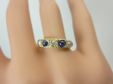 Vintage Ancien 18k Saphir Bleu