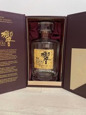 Bouteille vide Hibiki 30 ans avec boîte Suntory Whisky japonais de collection...