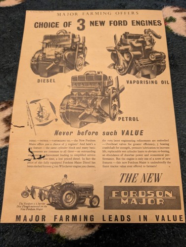 1952 fordson major - major, new