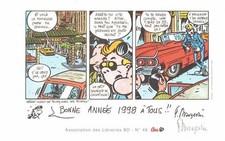 Margerin, ex-libris signé, Bonne année 1998