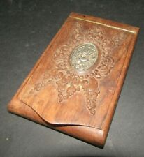 Etui A  Cigarette Ancien En bois pressé pressed wood cigarette cigarillo case