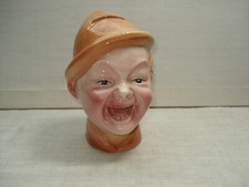 Ancienne  Tirelire  Barbotine  ST CLEMENT  Tête d'enfant - Accident à l'arrière