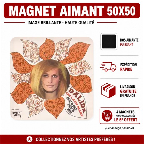 Magnet dalida 5x5 cm - magnet,