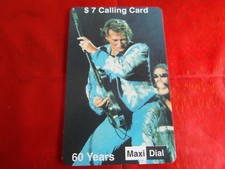RARE CARTE NEUVE - JOHNNY HALLYDAY 2 - MAXI DIAL - 60 YEARS - 7 $ - 350 ex