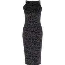 Robe noire col haut moulante