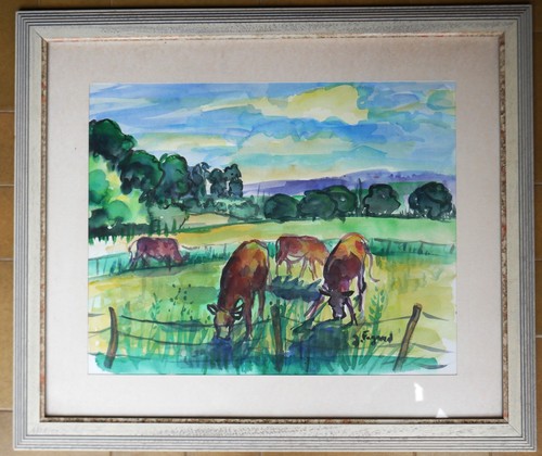 Grand tableau aquarelle - aquarelle, de