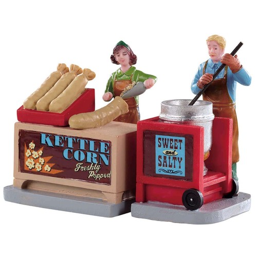 Lemax kettle corn stand set - stand,