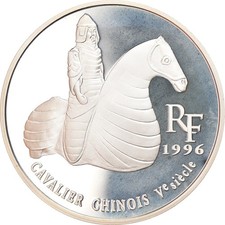 Pièce de monnaie, France, Chinese Horseman, 10 Francs - 1.5 Euro, 1996, Epreuve, STGL