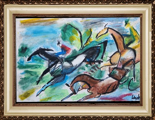 Pastels feutre noir sur - ,