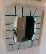 Ancien Miroir "Maya"   Céramique Vintage DLG des céramistes Vallauris Lunel