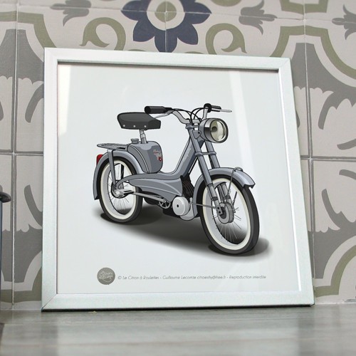 Poster mobylette motobecane - mobylette,