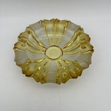 Cendrier  En Verre jaune -