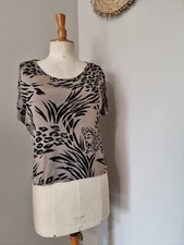 HALOGENE PARIS : MADE IN FRANCE : SUPERBE TEE SHIRT VINTAGE IMPRIMÉE LEOPARD