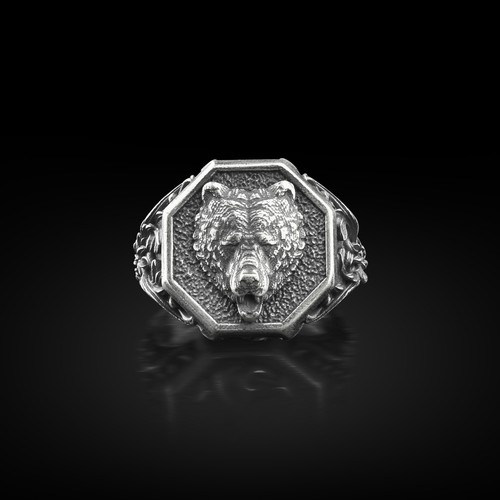 Bague chevalière homme - , en