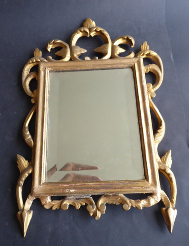 Miroir bois doré époque - miroir,