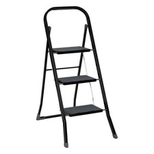 Escabeau en Métal "3 Marches" 105cm Noir