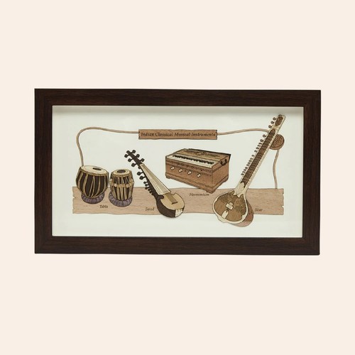 Cadre bois instruments - cadre, d'instruments