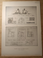 PLAN D'ARCHITECTE - M. GOUPIL - MAISON POUR OUVRIER D'USINE