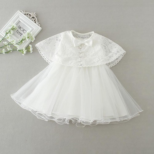 Robe baptême dentelle - robe, en