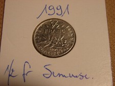 FRANCE. 1/2 FRANC SEMEUSE 1991.