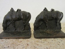 PAIR OF, CAST IRON, BRONZED