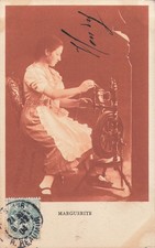 CP MARGUERITE - FEMME AU ROUET - 66351