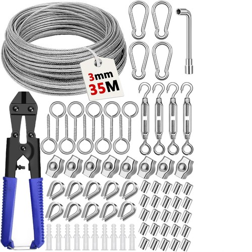 35m câbles acier - 35m, en