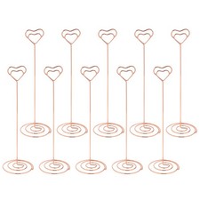  10 pièces 22 cm amour coeur forme mémo support de support photo papier en métal