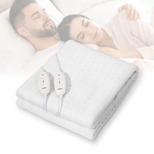 Surmatelas Chauffant Double Électrique 160x140cm 120W Chauffe-Matelas Double ...