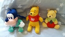 DISNEY LOT DE 3 PELUCHES