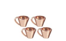Poupées Maison Cuivre Tasses Set 4 Miniature Cuisine Accessoire 1:12 Échelle