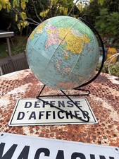 Ancien Globe Terrestre Girard & Barrère - Années 1950 Mappemonde