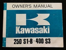 KAWASAKI 250 S1B-400 S3 1974 - OWNER'S MANUAL - LIVRET ORIGINAL - TRES BON ETAT