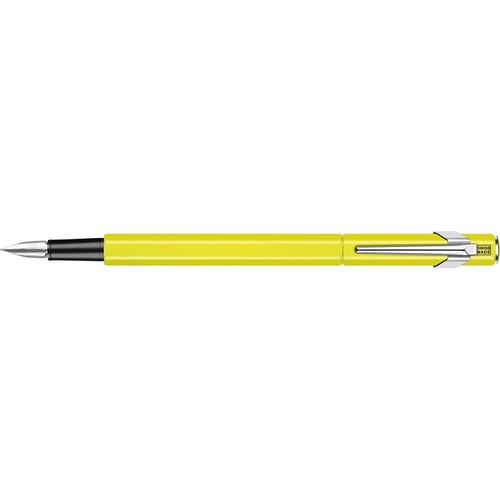 Stylo plume jaune fluo - jaune,