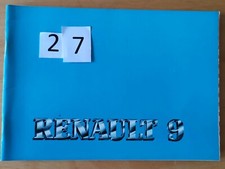 RENAULT 9 Utilisation et
