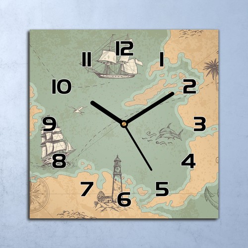 Horloge murale verre - horloge,