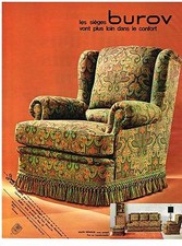 PUBLICITE  1969   BUROV  sièges fauteuils