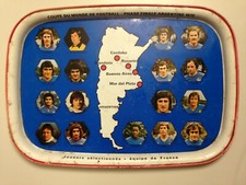 PLATEAU METAL COUPE DU MONDE ARGENTINE 1978 WORLD CUP ARGENTINA 78 - PLATINI FRA
