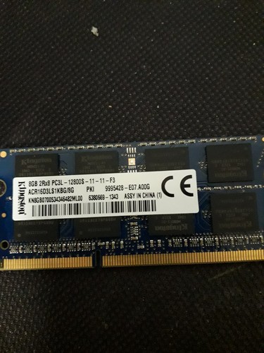 8go ram kingston ddr3l 1600mhz - ram,