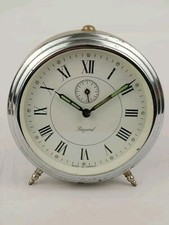 Rare Réveil Bayard Dos Orange Vintage Fonctionnel Pendule Horloge Mécanique